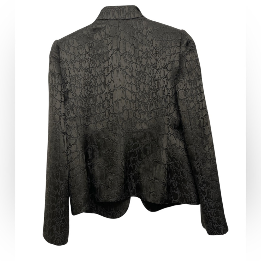 Armani Collezioni Antinea SRL Black Jacquard Blazer Made In Italy - Picture 5 of 12